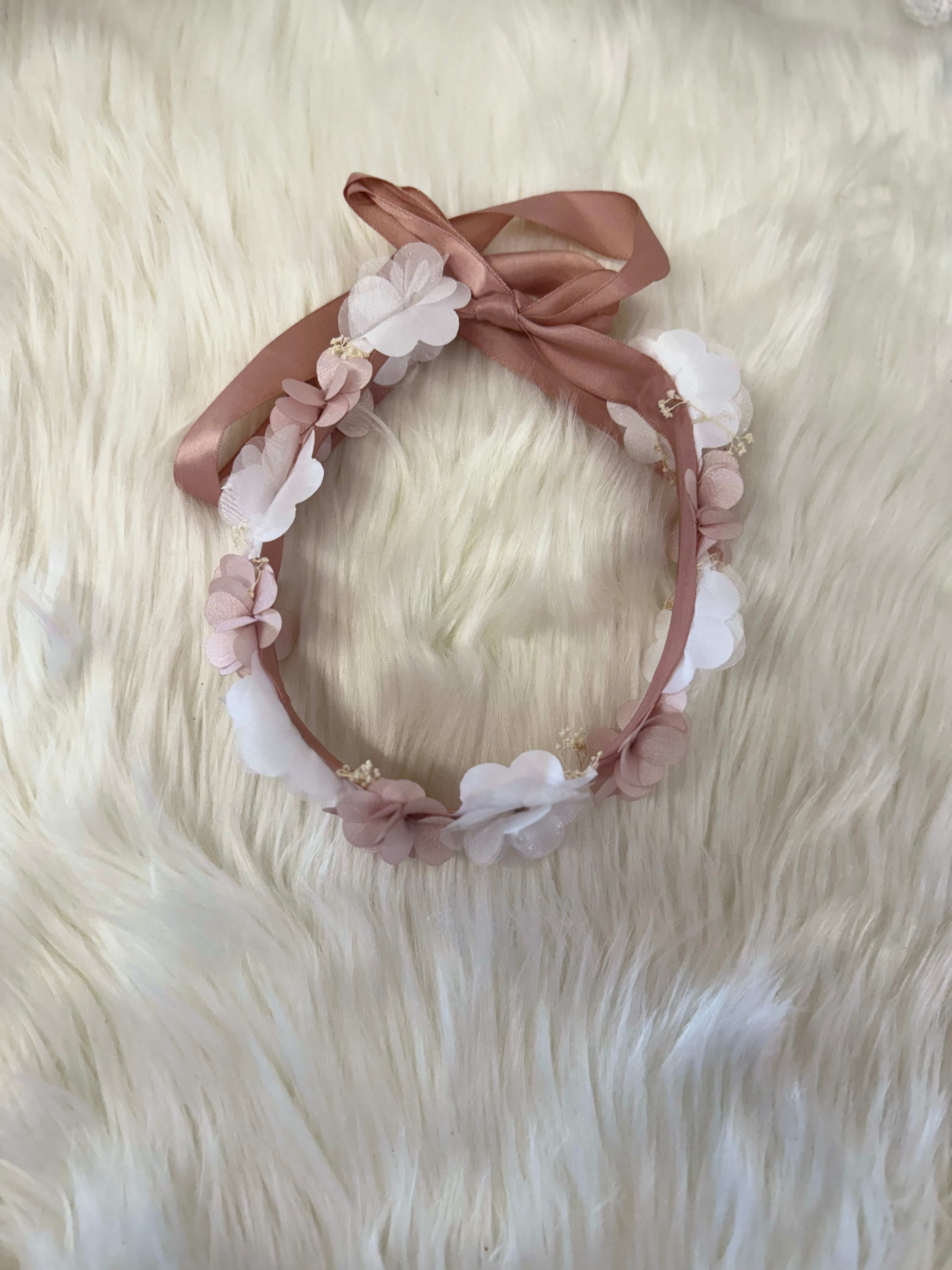 Kids dusty rose flower crown