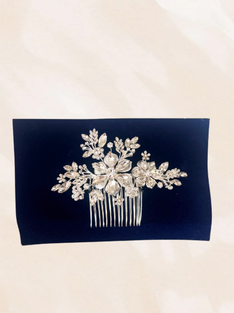 Flower hair comb