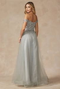 287 Off the should beaded gown