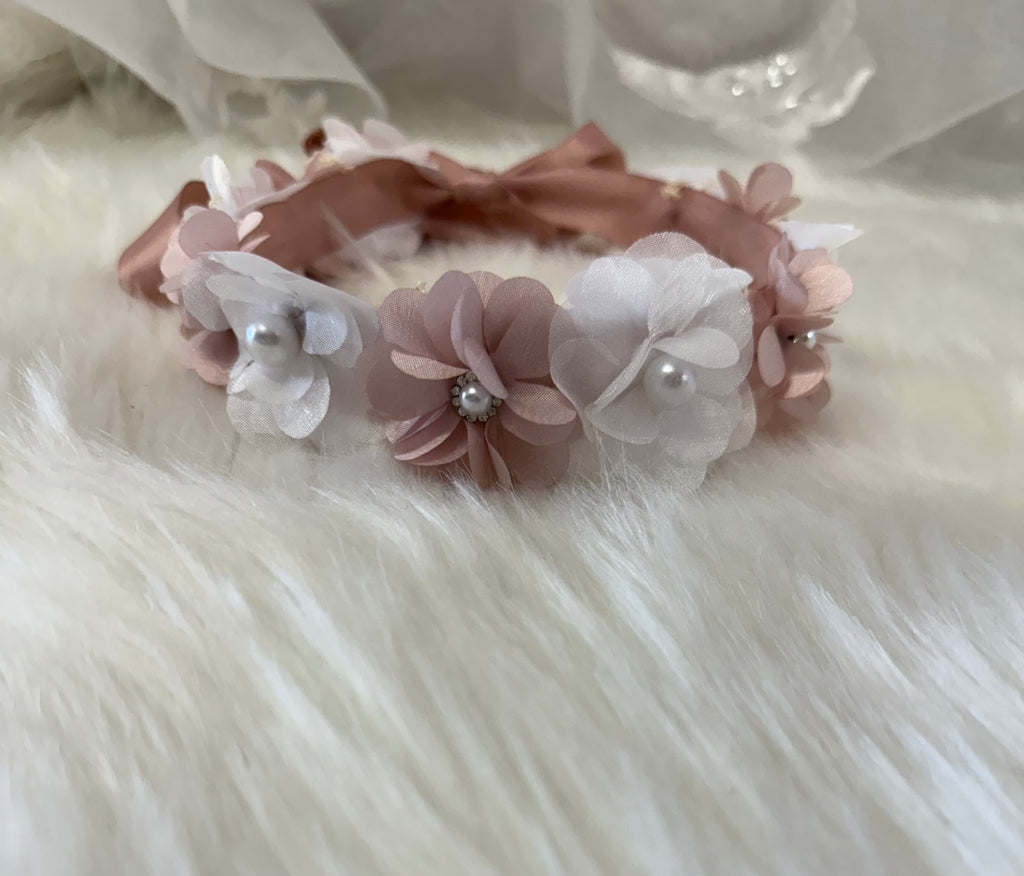 Kids dusty rose flower crown