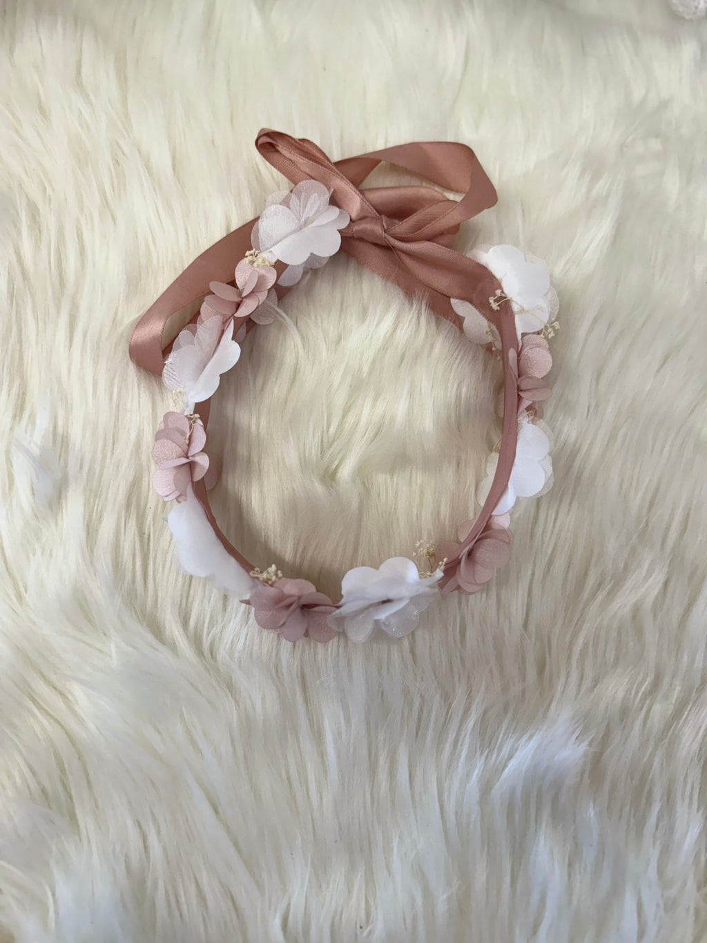 Kids dusty rose flower crown