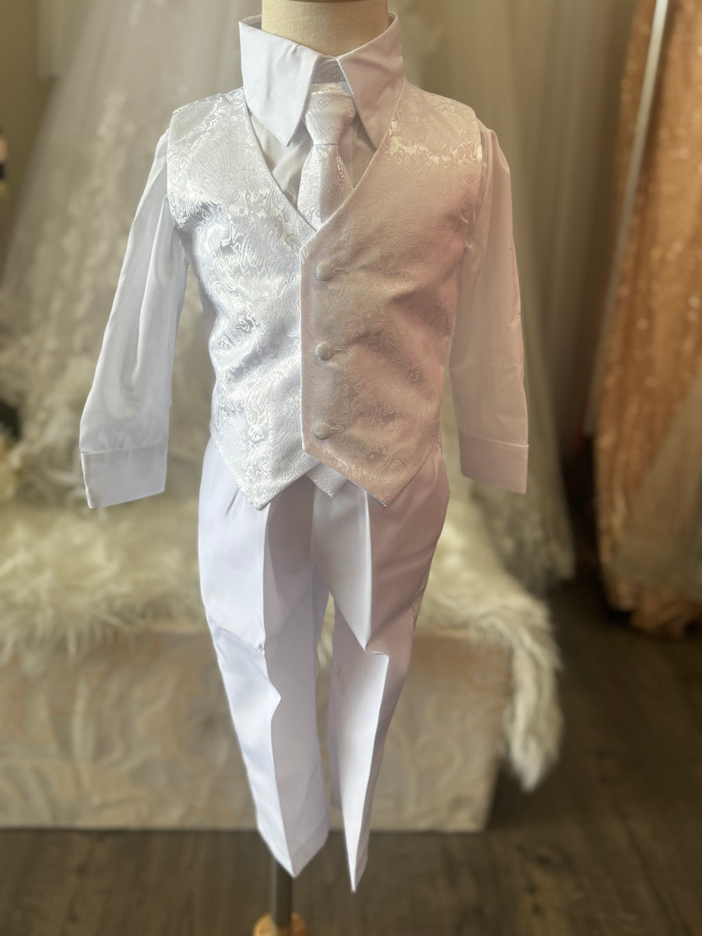 Angelito white baptism suit