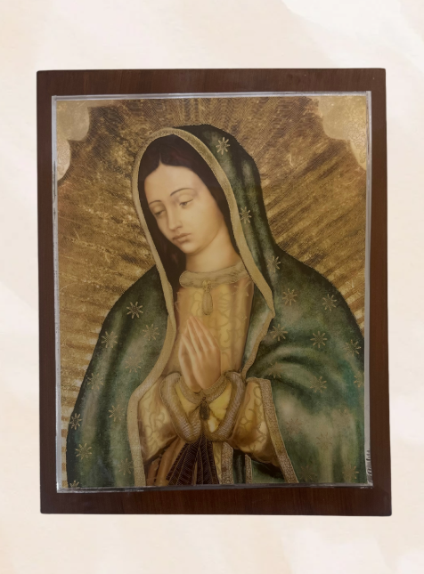 Our Lady of Guadalupe girls first communion candle set
