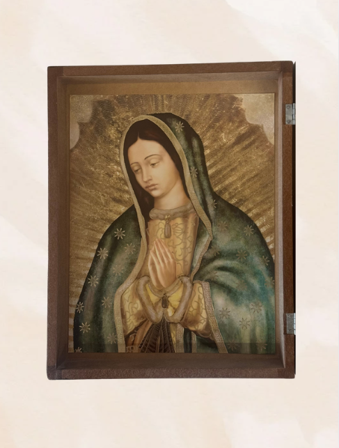 Our Lady of Guadalupe girls first communion candle set