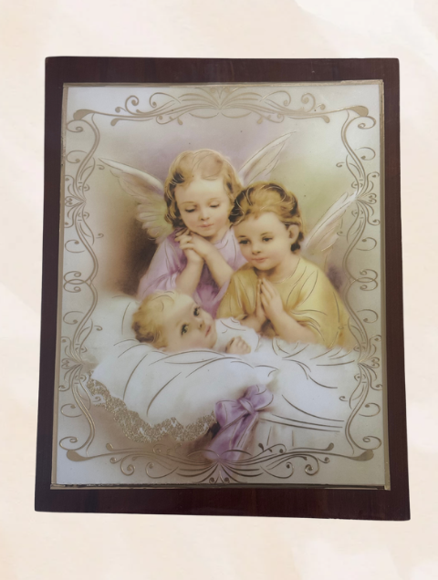 Angelito baptism candle set