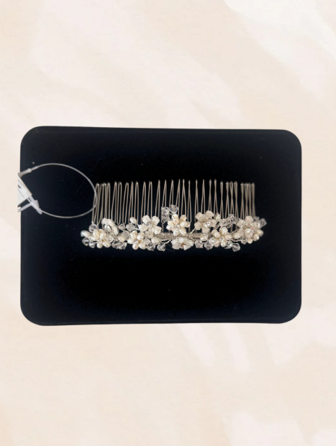 Small flower hair comb